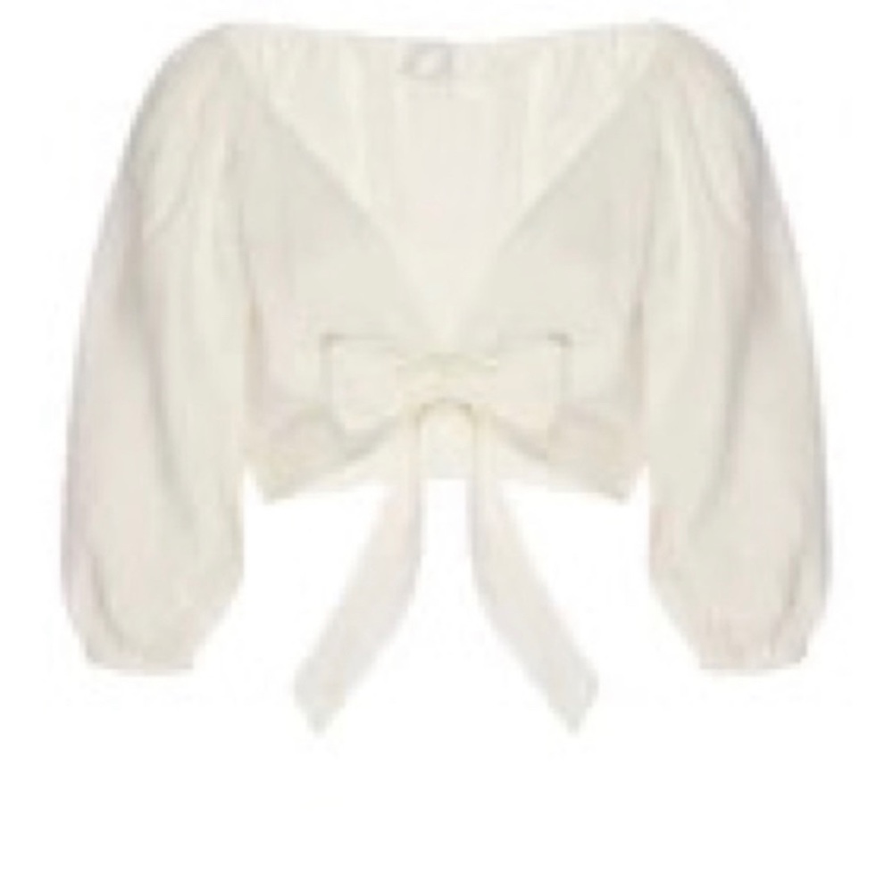 Monday Swimwear Cream Crop Top